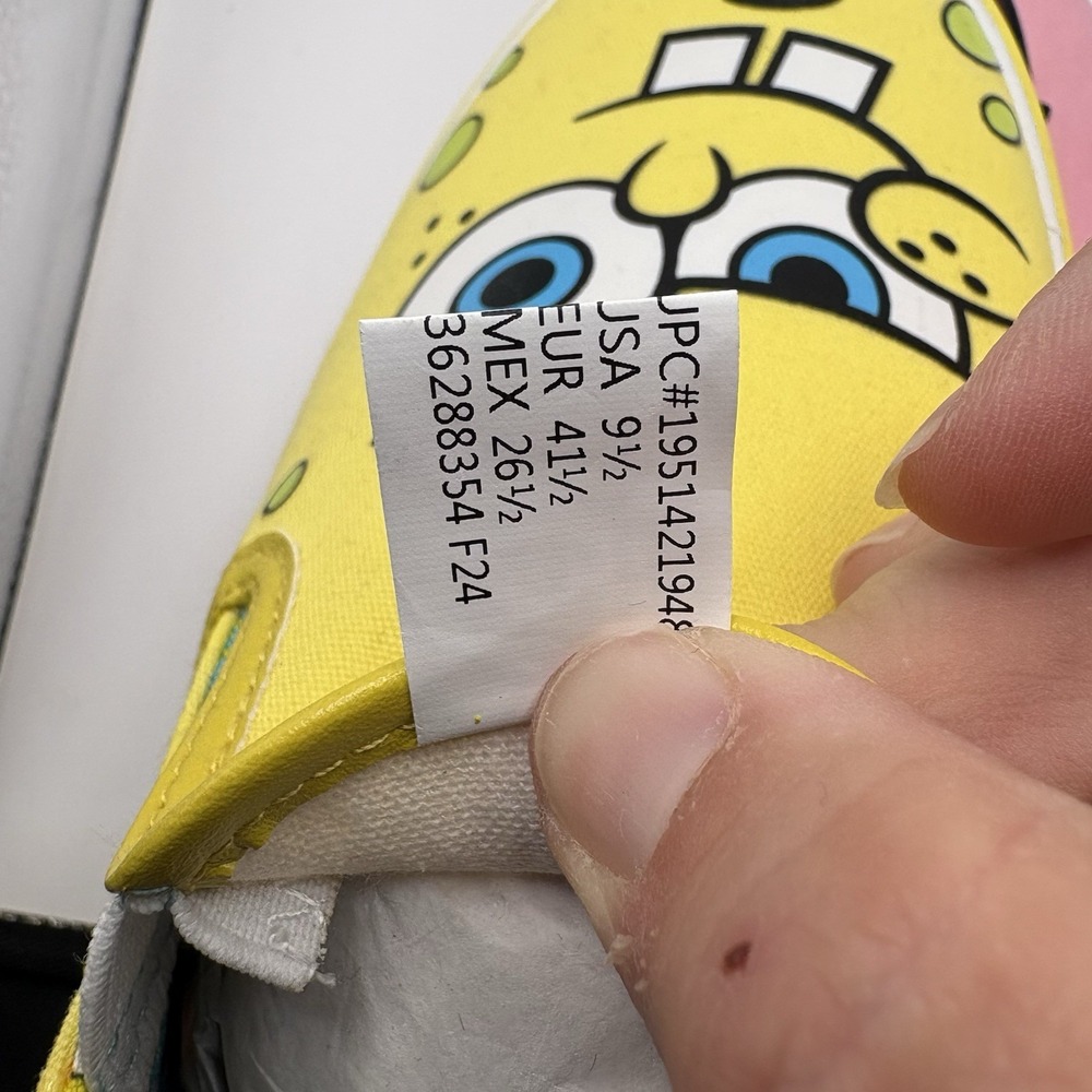 Nickelodeon Spongebob Squarepants Low Top Slip On Sneakers Women's Size 9.5 - Picture 10 of 10